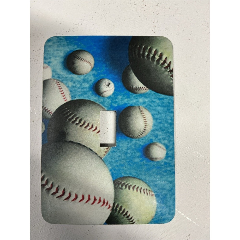 Baseball Heavy Steel Wall Toggle Light Switch Plate Cover Man Cave